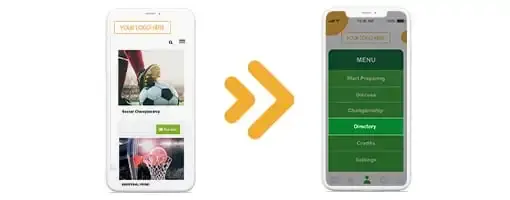Diretório de Cupons Digitais integrado em um app de smartphone.